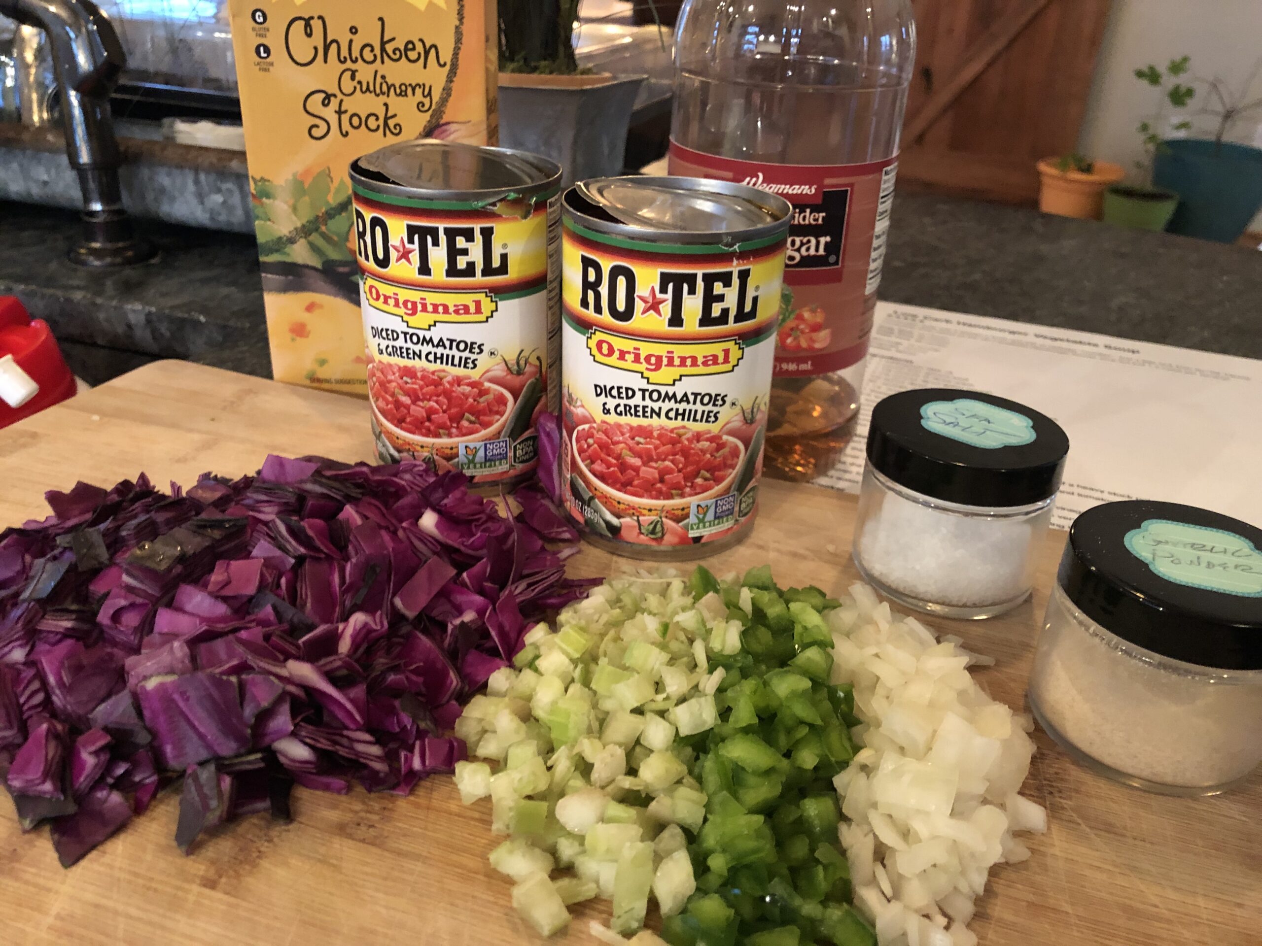 Ingredients for Veggie Burger Soup - Blue Dog Farm