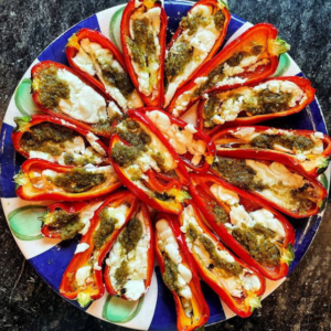Goat Cheese & Pesto Sweet Peppers