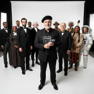Brian creates a tv series on satirical American history.