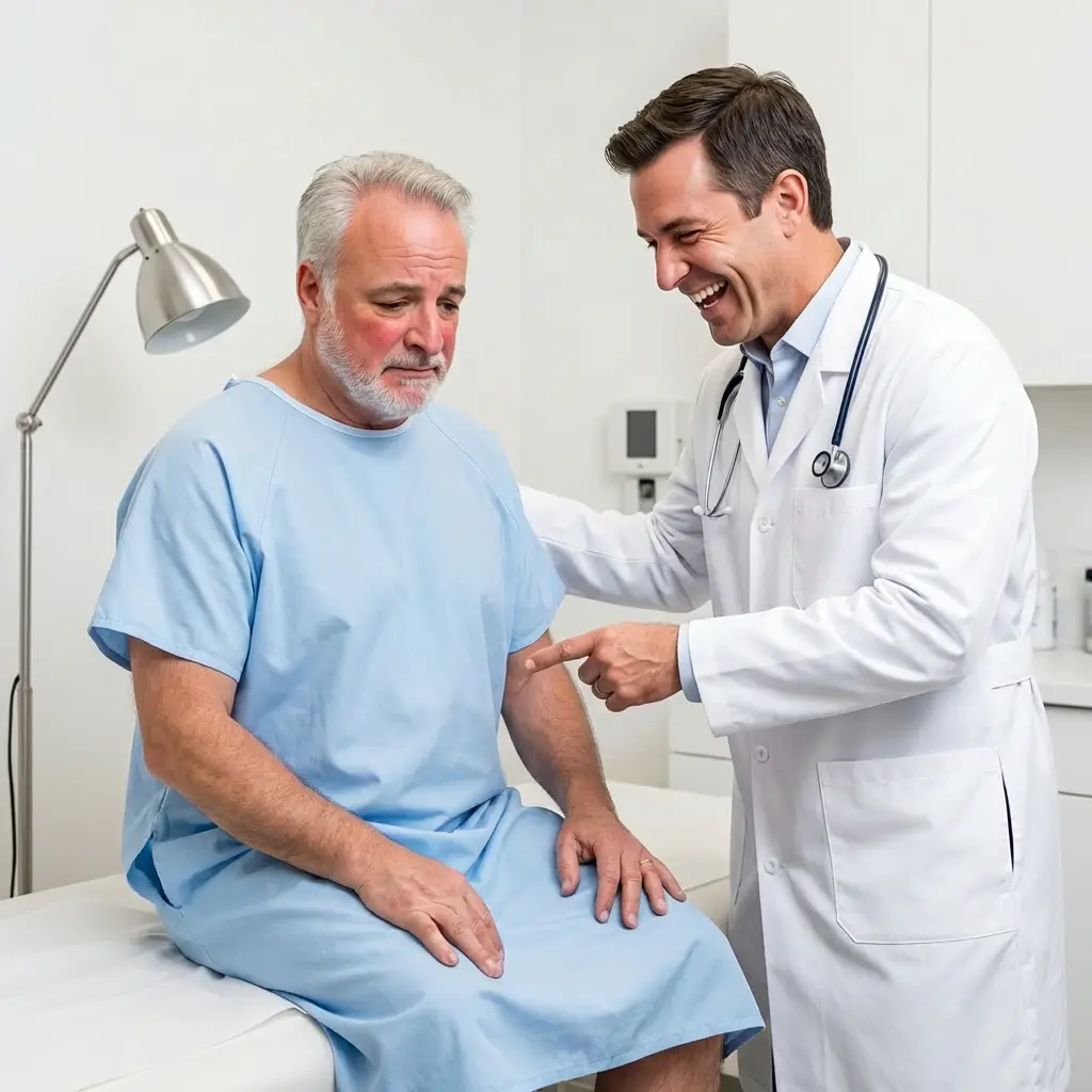 Brian performs his annual physical humor