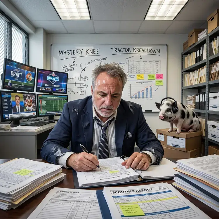 Brian is getting ready for a mock draft parody.