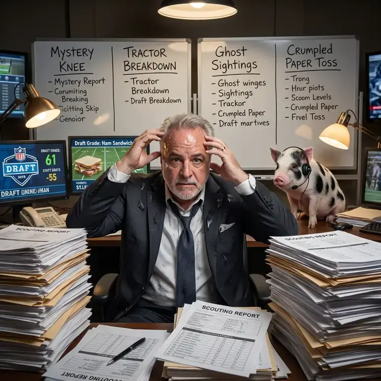 Brian readies a mock draft parody.