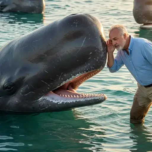 Brian listens to sperm whale communication language.